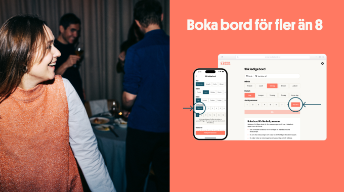 Boka bord för stora sällskap