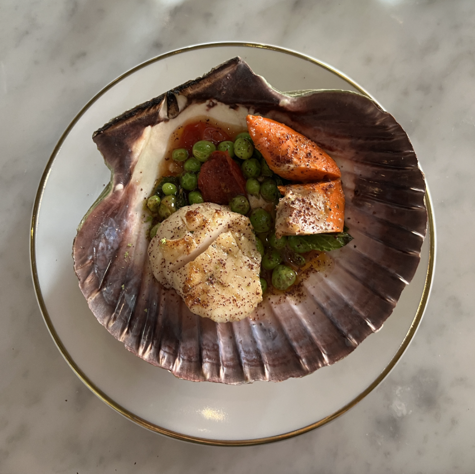 restaurang bord pilgrimsmussla